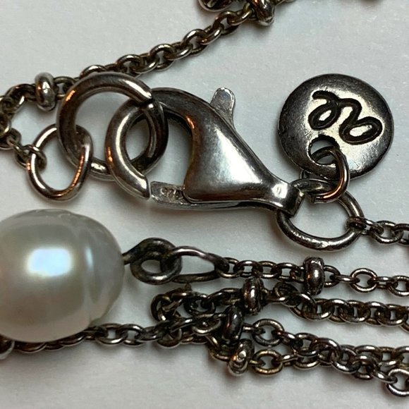 925 STER. & FRESHWATER PEARL 62" NECKLACE 💝 - Picture 4 of 8
